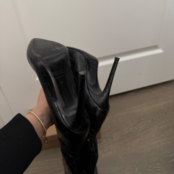 Paris Texas Boots Crocodile, Black Size 36 - Picture 5 of 5